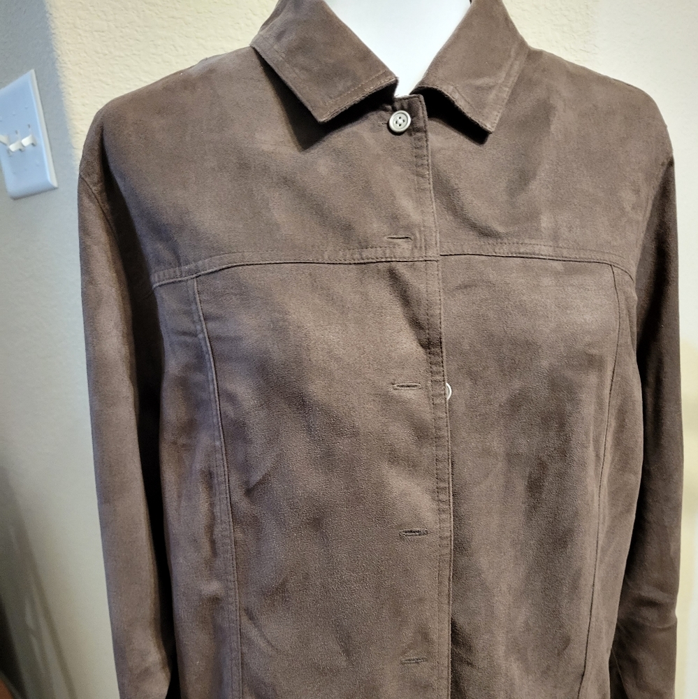 Ladies faux suede blouse
